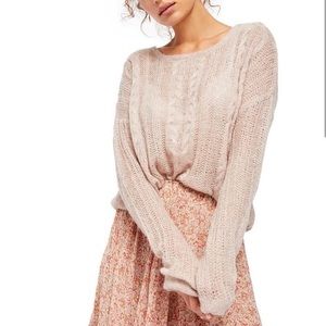 Free People Angel Soft Mauve Pink Sweater NWT Sz Medium